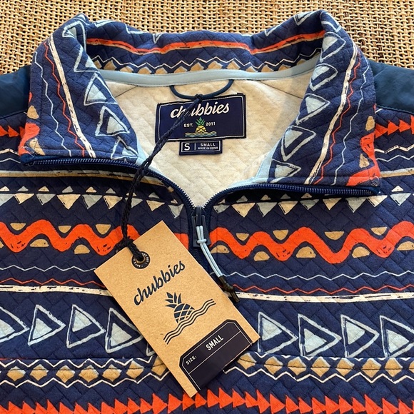 COPY - Chubbies The Trail Mix Quilted Quarter Zip Size Small, NWT - Picture 8 of 12